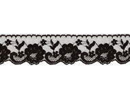 Black Edge Lace Trim - 2.5" - (BK0212E05)