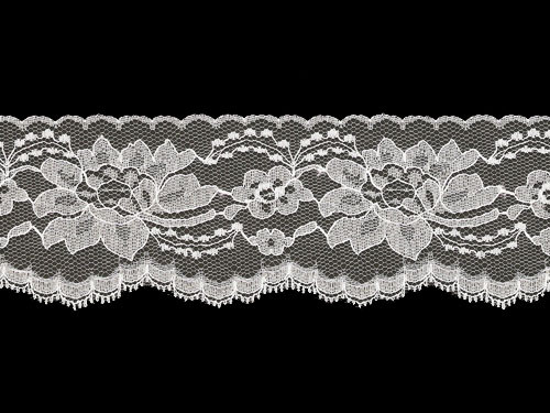 White Edge Lace Trim - 3"- (WT0300E04) - LacePlace.com