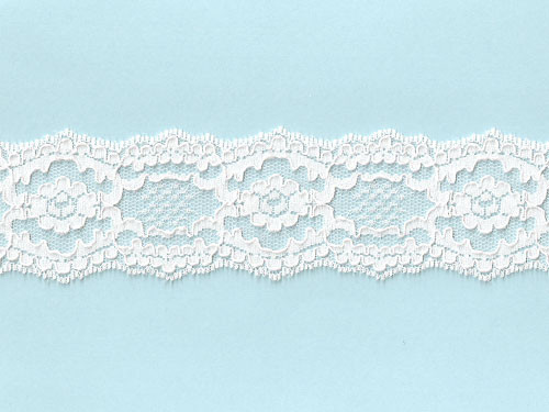 White Galloon Lace Trim with Lace Ribbon Lace - 2.5 (WT0212U05) 