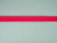 Bright Fuchsia Edge Lace Trim - 0.375" (FS0038E02)