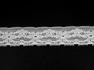 White Edge Lace Trim - 0.875" (WT0078E01)