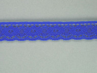 Bright Blue Edge Lace Trim - 0.5" (BB0012E01)