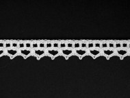 White Edge Lace Trim - 0.375" (WT0038E04)