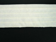 Ivory Trapunto Trim Folded Tricot w/ 10 rows of stitching - 1.875" (IV0178T01)