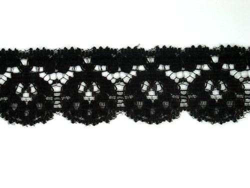 Black Edge Lace Trim - 1.5 - (BK0112E02)