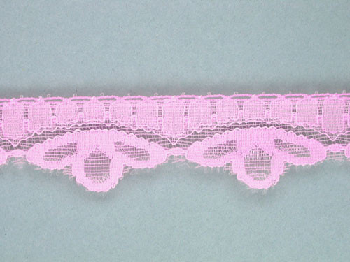 Pink Scalloped Lace Trim - 1.125 (PK0118S01) 