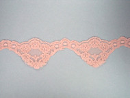 Peach Pink Scalloped Lace Trim - 2" (PP0200S01)