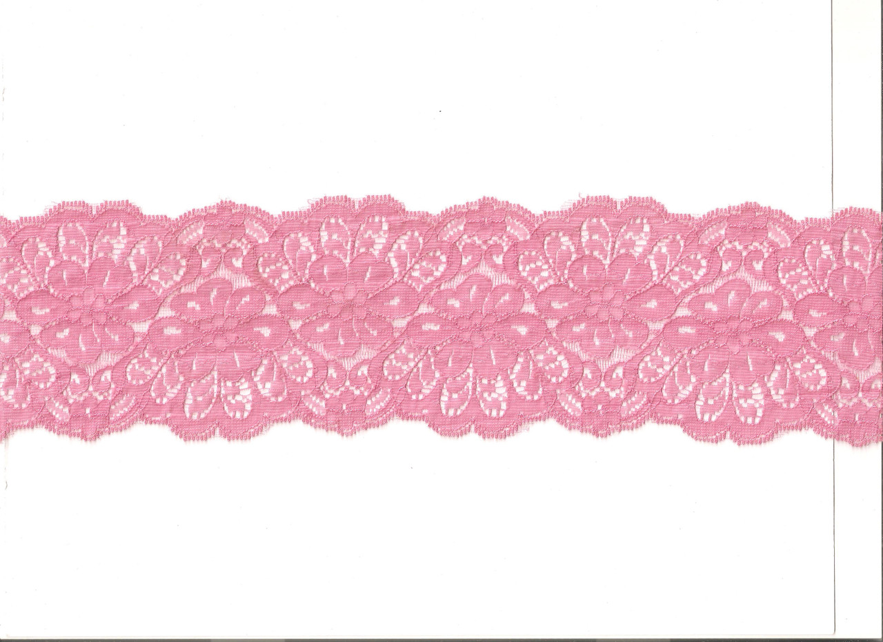 Dusty Rose Galloon Lace Trim - 3.25 (DR0314G01) 