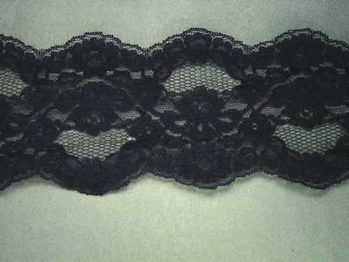 navy lace trim