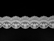 White Galloon Lace Trim - Embroidered - 1.5" (WT0112G01)