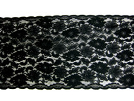 Black Galloon Stretch Lace Trim - 8" (BK0800G01)