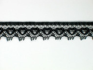 Black Edge Lace Trim - 0.5" (630 yards) (BK0012E01W)