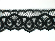 Black Edge Lace Trim - 1.25" (665 yards) (BK0114E04W)