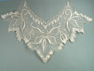 Ivory Embroidered Organza Yoke - 13.75" wide x 9" (APY021)