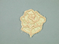 Beige Embroidered Satin Rose Applique - 1.75" wide x 2" Tall (APM059)