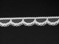 White Edge Lace Trim - 0.5" (WT0012E01)