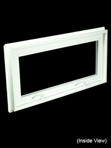 32 x 15-1/4 White PVC Hopper / Awning Window (NVC3216W)