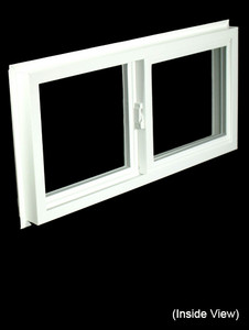 32 x 15-1/4 White PVC Gliding Windows (NVSS3216W)
