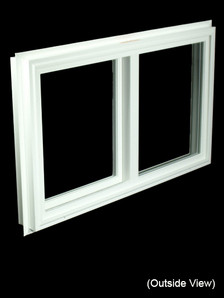 32 x 19-1/4 White PVC Gliding Windows (NVSS3220W)