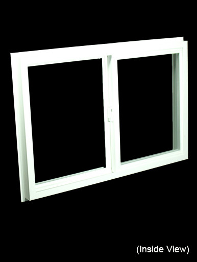35-1/2 x 35-1/2 White PVC Insulated Gliding Window (NVSS2424W)