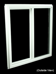 35-1/2 x 35-1/2 White PVC Insulated Gliding Window (NVSS3636W)