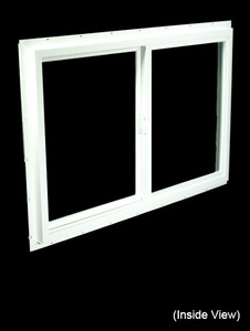 35-1/2 x 23-1/2 White PVC DSB Gliding Windows (NVU3624WD)
