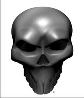 Carbon Fiber Skull Front
