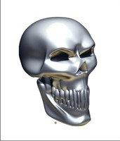 Chrome Skull Angle 3