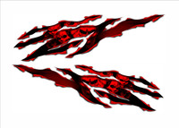 Skull Rip Red Sticker Decal