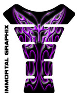 Flaming Butterfly Black Purple Tank Pad