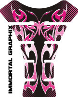 Flaming Butterfly Pink Black2