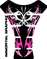 Dark Pink Tribal Diamondplate Butterfly