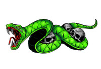 Snake Bite Green Decal Sticker