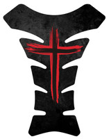 Jesus Christian Grunge Gross Black Red Motorcycle Tank Pad