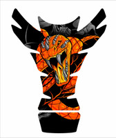 Can Am F3 Spyder Venom Snake Bite Orange Motorcycle Tank Pad