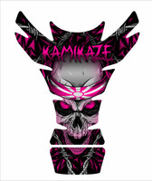 Can Am F3 Spyder Kamikaze Skull Pink Motorcycle Tank Pad