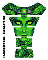 Medusa Green 3d Gel Motorcycle Tank Pad protector