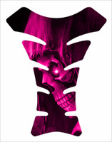 Grim Reaper Face Pink Side 3D Gel Motorcycle Tank Pad Protector