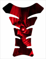 Grim Reaper Face Red Side 3D Gel Motorcycle Tank pad Protector