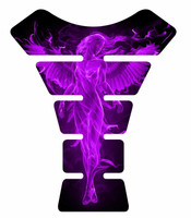 Fire Angel Purple 3d Domed Motorcycle Tank Pad Protector