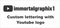 Youtube logo with custom lettering / font