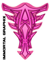 Extreme Pinstripe Pink Motorcycle Tank Pad protector