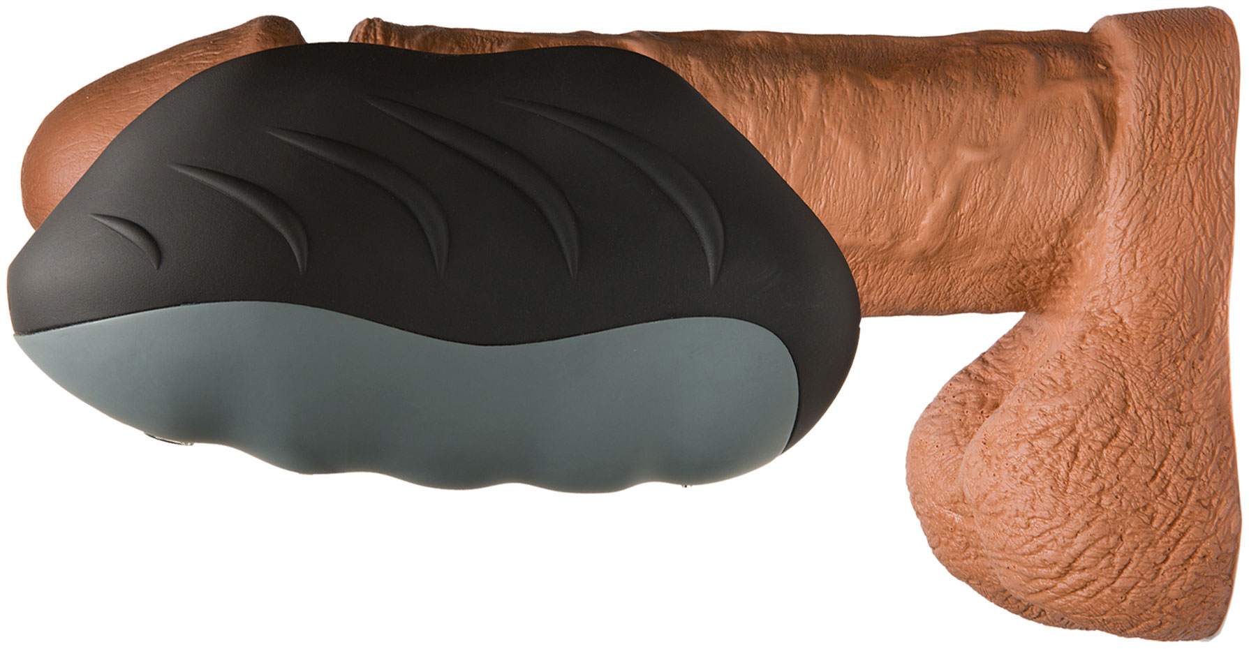 OptiMALE SECONDSKYN Silicone Warming Stroker - On Penis