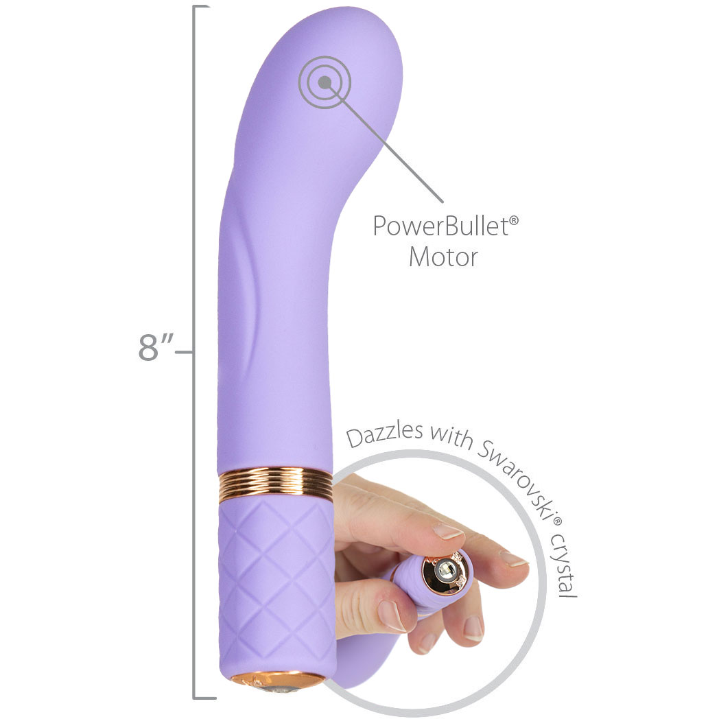 Pillow Talk Sassy Silicone Waterproof Rechargeable G-Spot Vibrator - Measurements