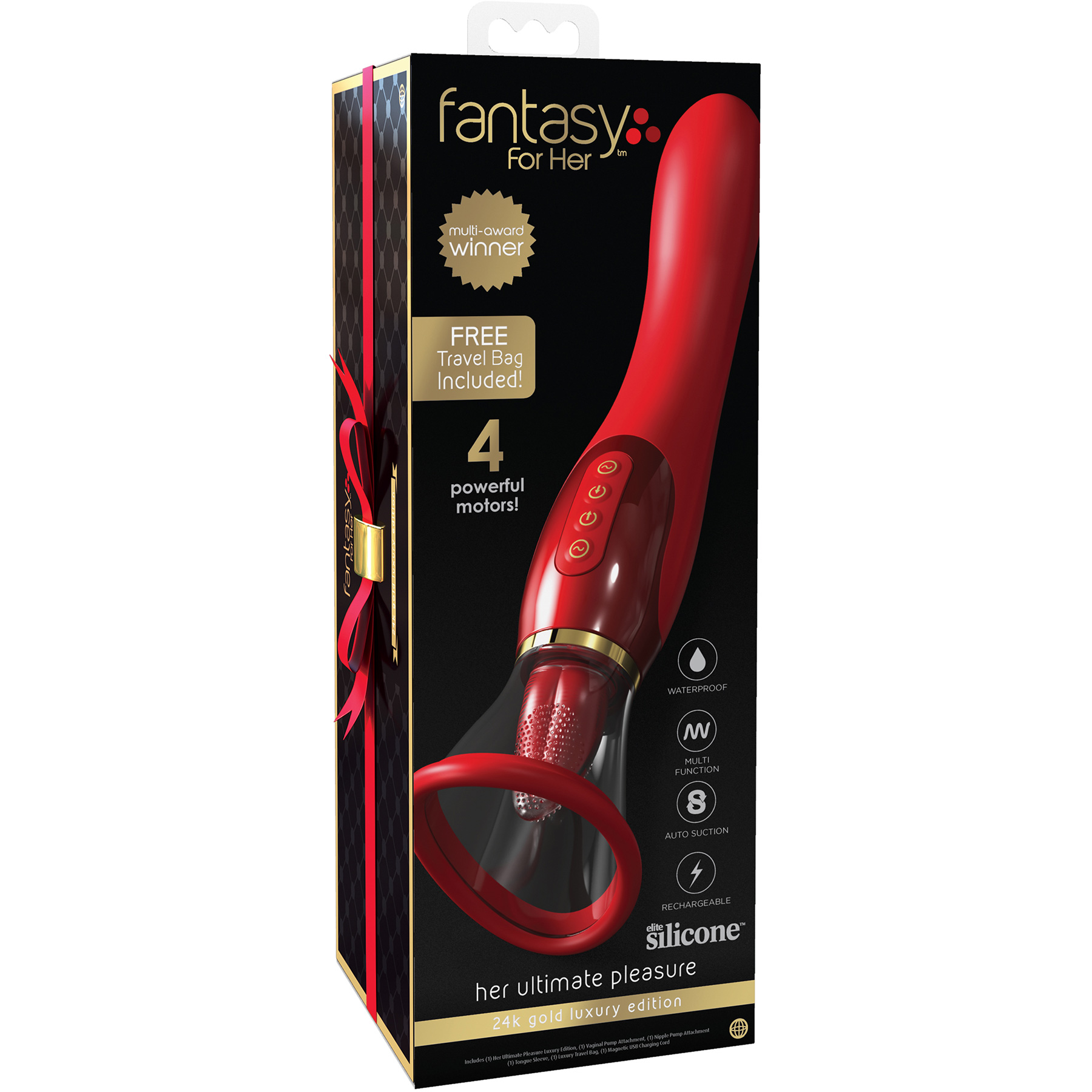Fantasy For Her - Her Ultimate Pleasure Dual Oral Sex Simulator & G-Spot Vibrator 24K Gold Luxury Edition Package