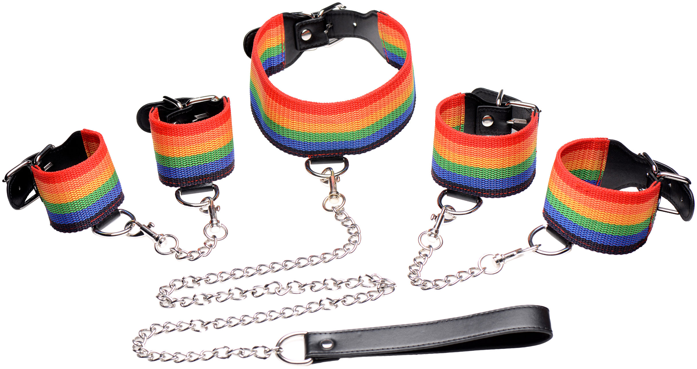 Master Series Kinky Pride Rainbow Bondage Set - Included