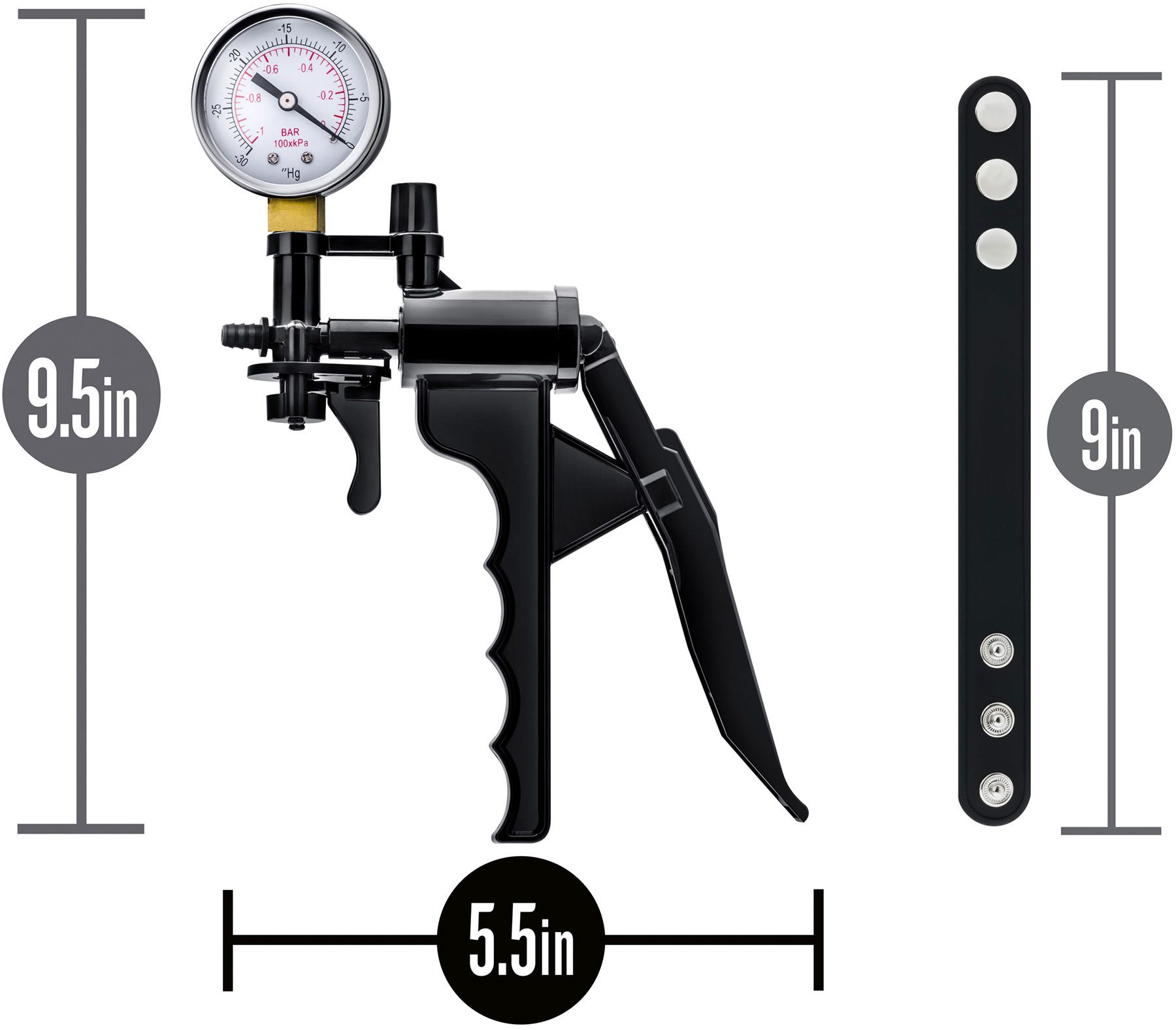 Performance Gauge Pump Pistol Upgrade With Silicone Tubing - Measurements