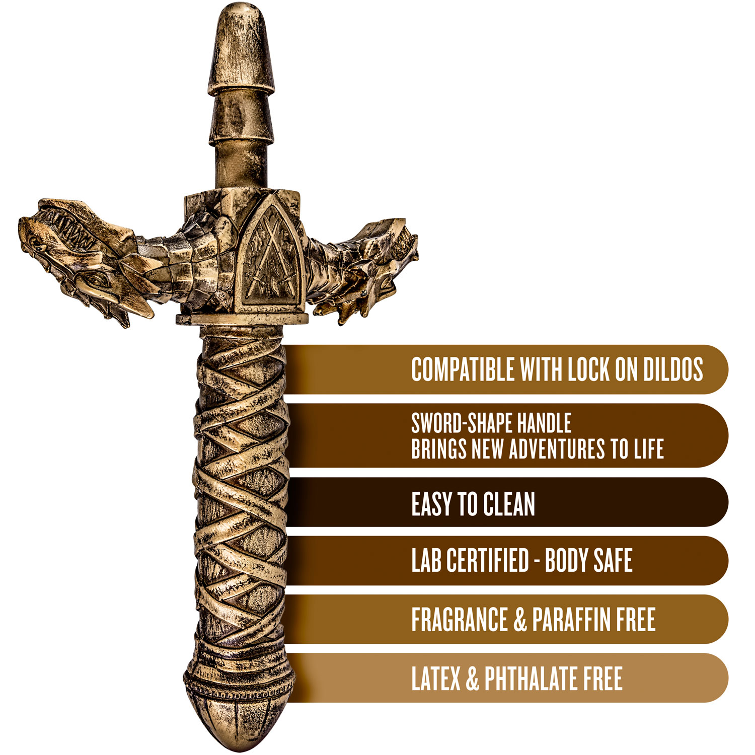 The Realm Drago Lock On Dragon Sword Handle - Features
