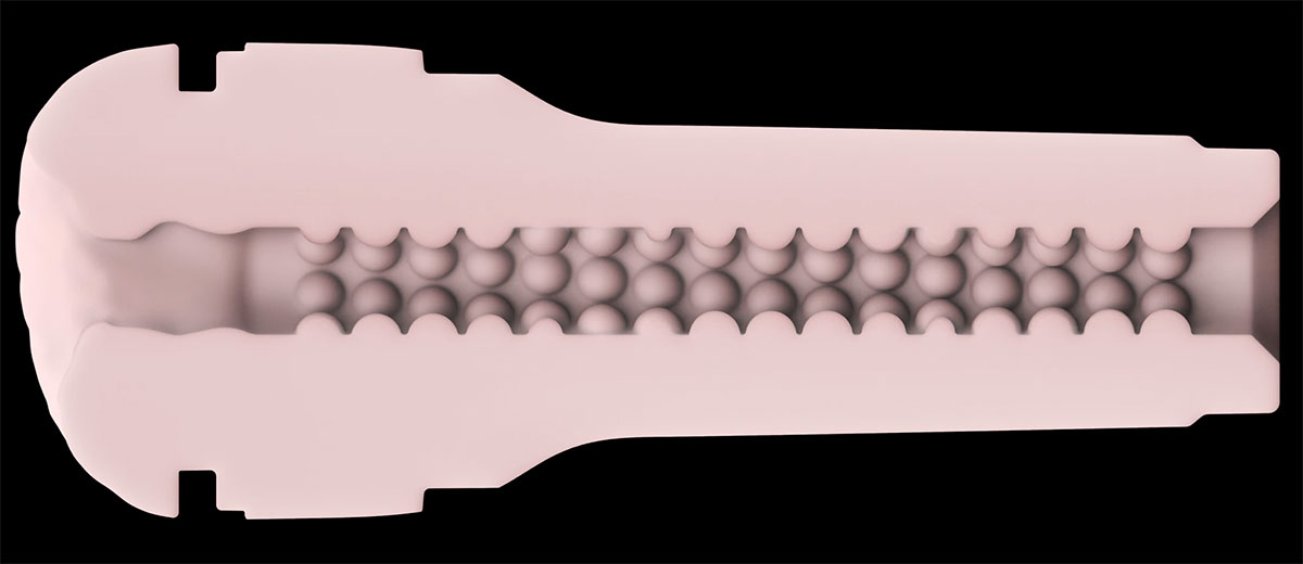 KIIROO KEON Interactive Stroking Penis Masturbator - Helix Power Texture Interior