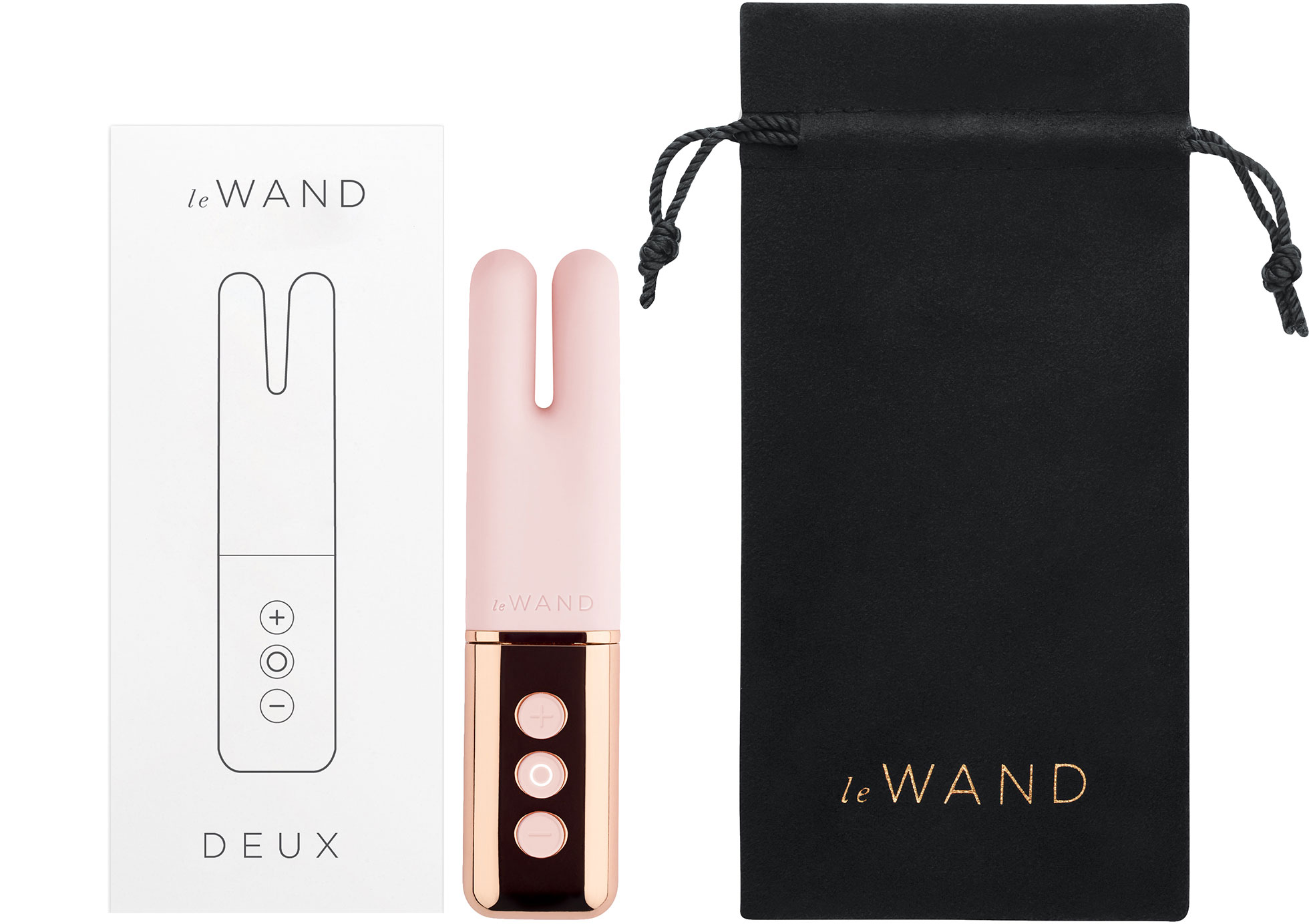 Le Wand Deux Powerful Twin-Motor Waterproof Rechargeable Vibrator - Box Contents